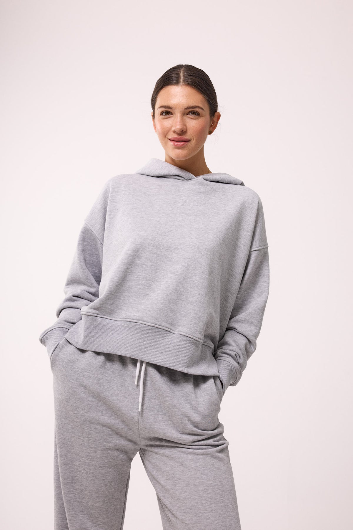 EVERYDAY HOODIE IRIS MELANGE GREY