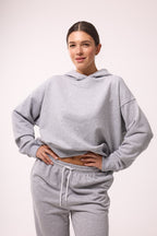EVERYDAY HOODIE IRIS MELANGE GREY