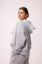 EVERYDAY HOODIE IRIS MELANGE GREY