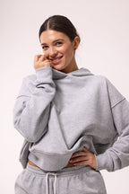 EVERYDAY HOODIE IRIS MELANGE GREY