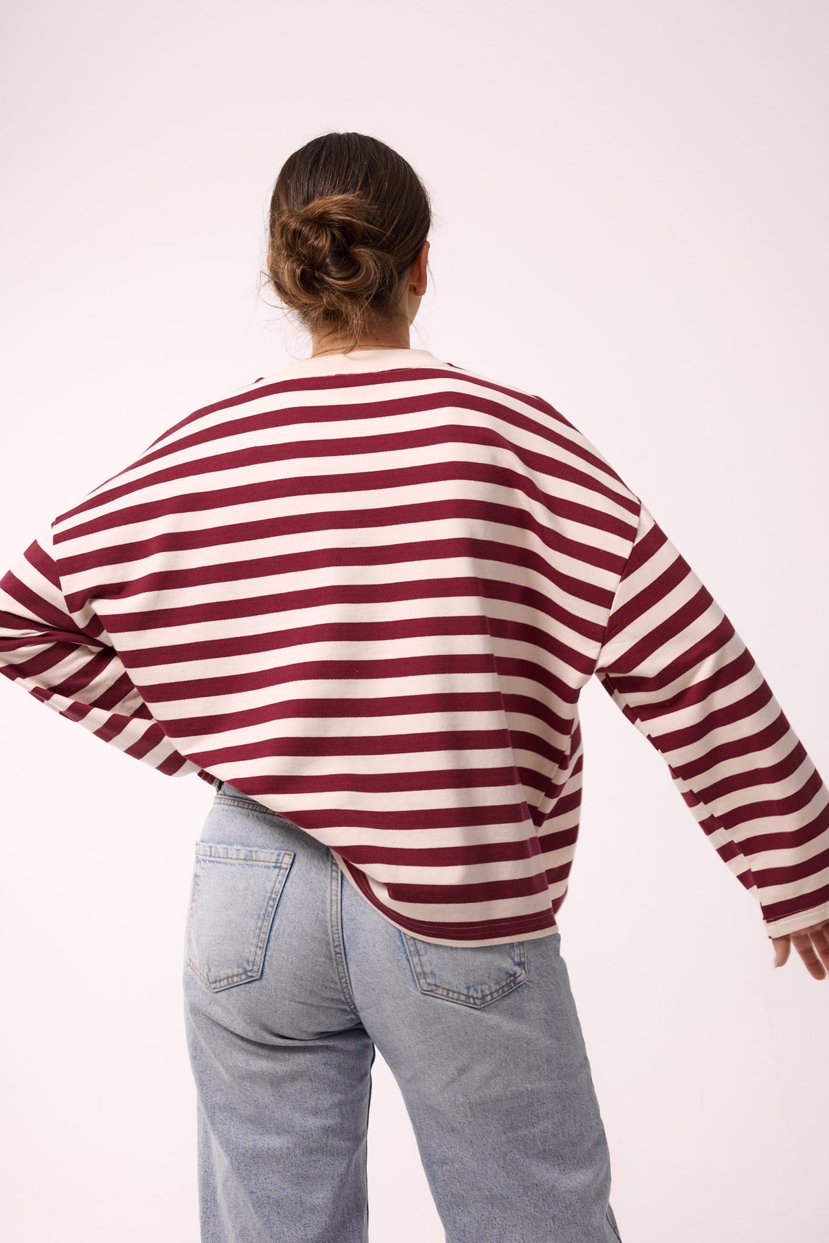 LONGSLEEVE MARA BURGUNDY-STRIPES