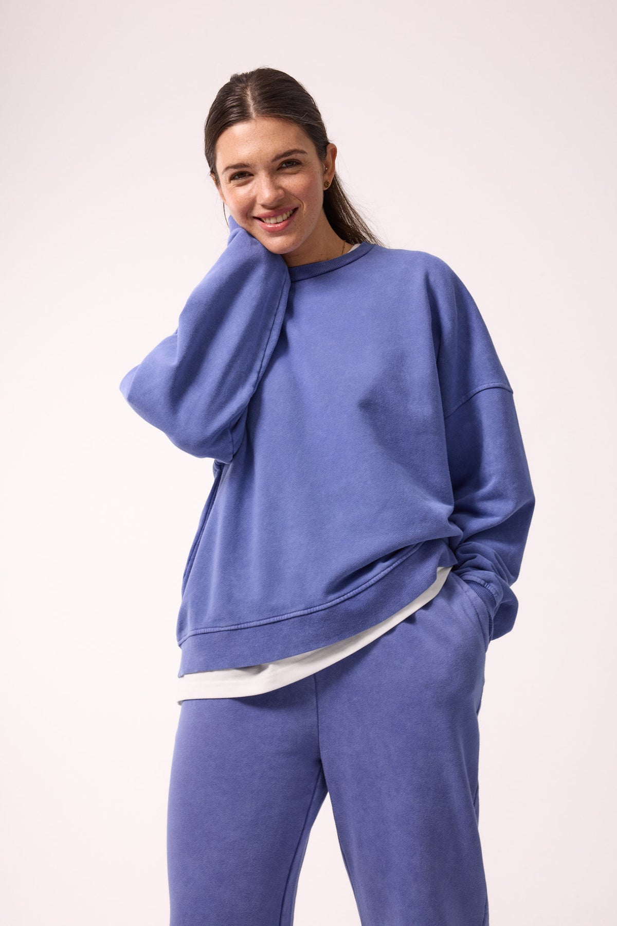 SWEATSHIRT AZURE VINTAGE BLUEBERRY
