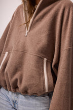 SWEATSHIRT AUS 100% BAUMWOLLE – MOCHA MELANGE