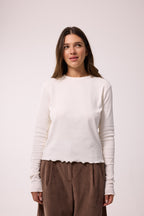 FINE RIB LONGSLEEVE OFF-WHITE
