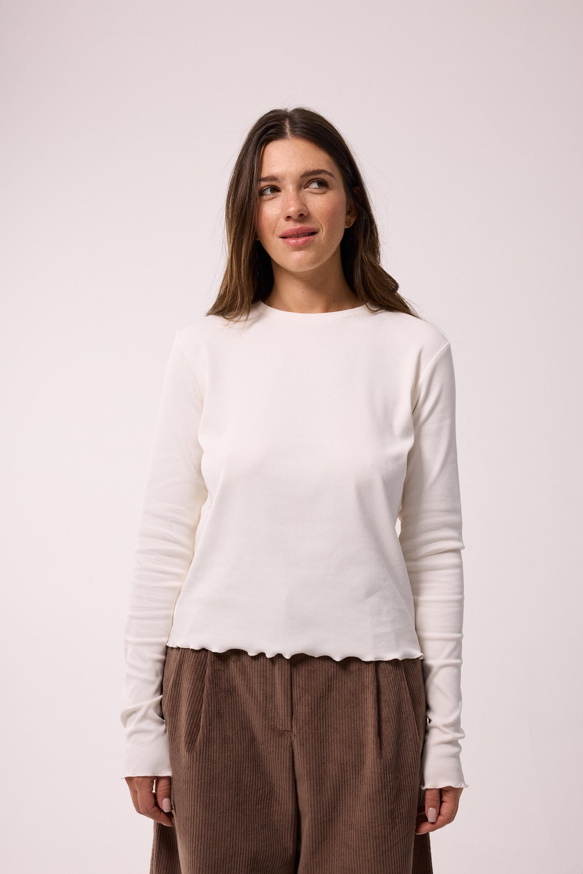 FINE RIB LONGSLEEVE OFF-WHITE