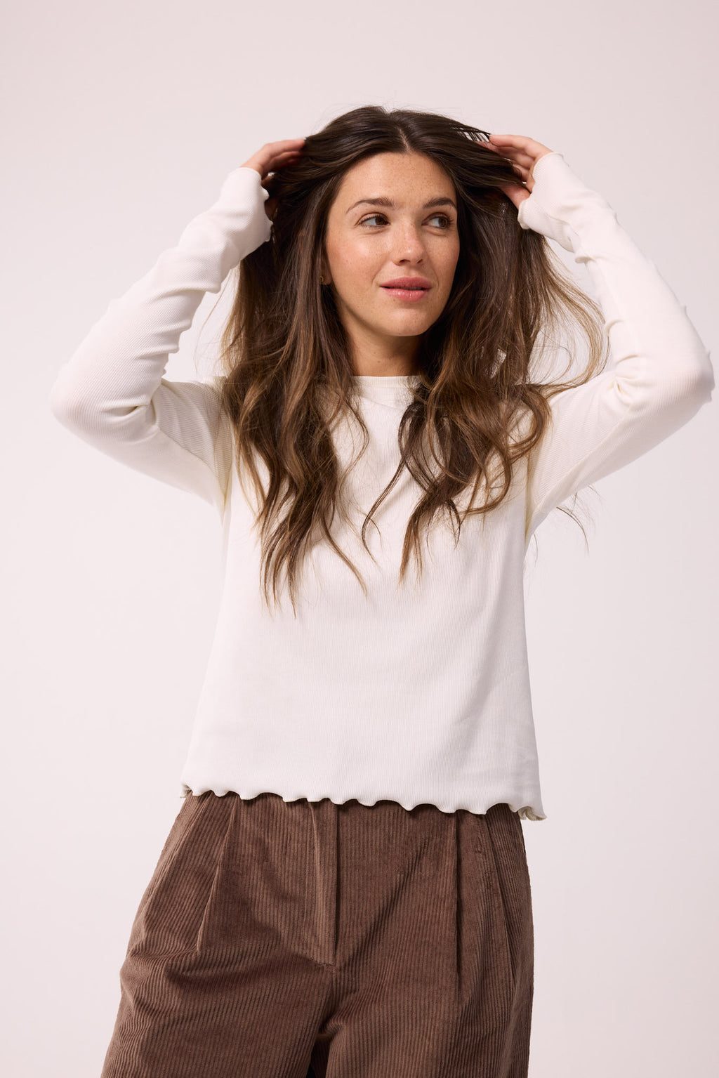 FINE RIB LONGSLEEVE OFF-WHITE