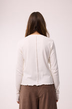FINE RIB LONGSLEEVE OFF-WHITE