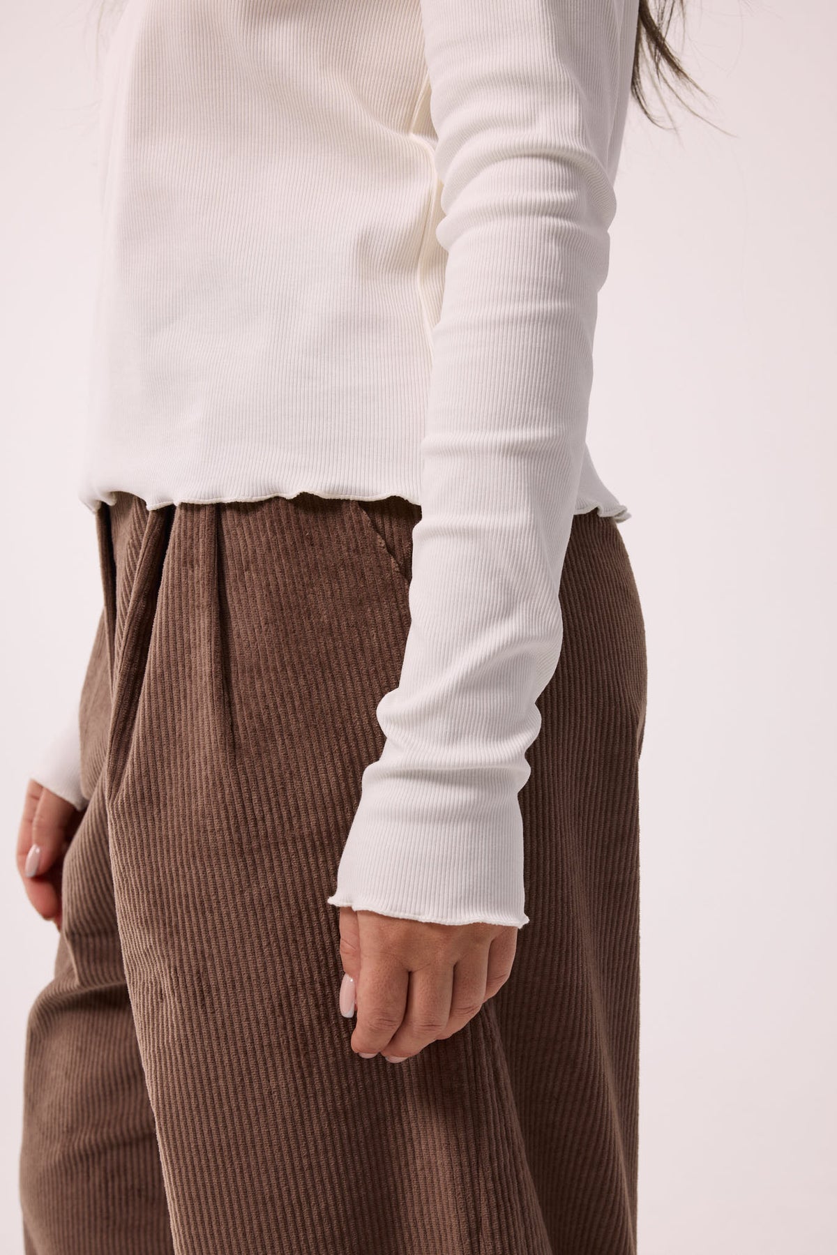 FINE RIB LONGSLEEVE OFF-WHITE