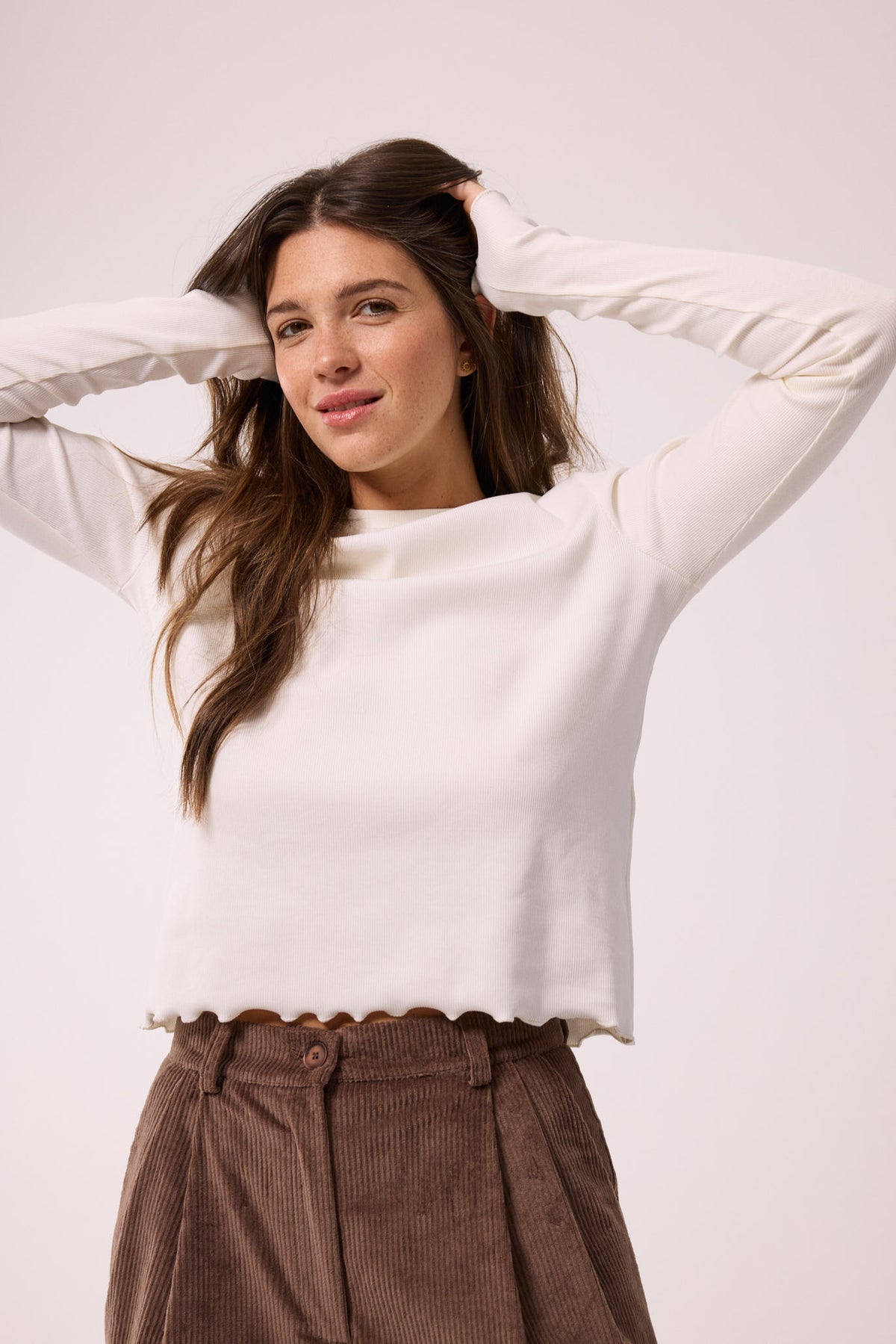 FINE RIB LONGSLEEVE OFF-WHITE