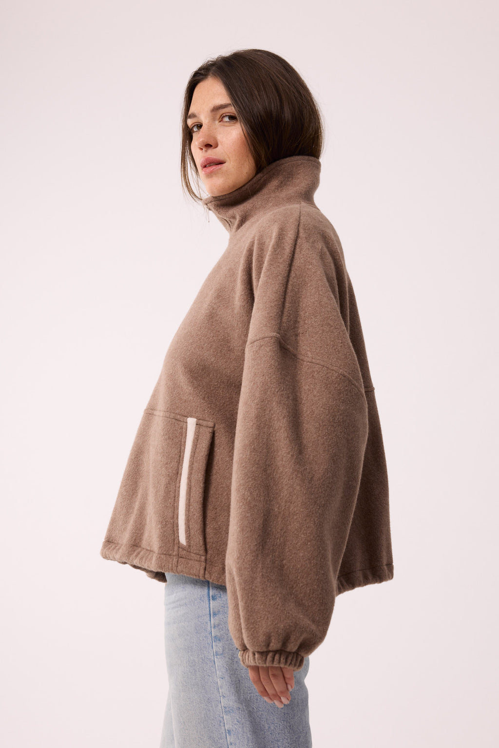 SWEATSHIRT AUS 100% BAUMWOLLE – MOCHA MELANGE