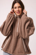SWEATSHIRT AUS 100% BAUMWOLLE – MOCHA MELANGE
