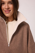 SWEATSHIRT AUS 100% BAUMWOLLE – MOCHA MELANGE