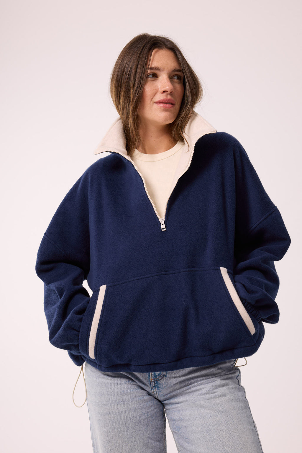 SWEATSHIRT AUS 100% BAUMWOLLE – NAVY