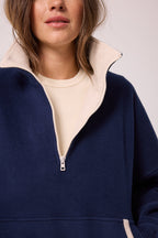 SWEATSHIRT AUS 100% BAUMWOLLE – NAVY