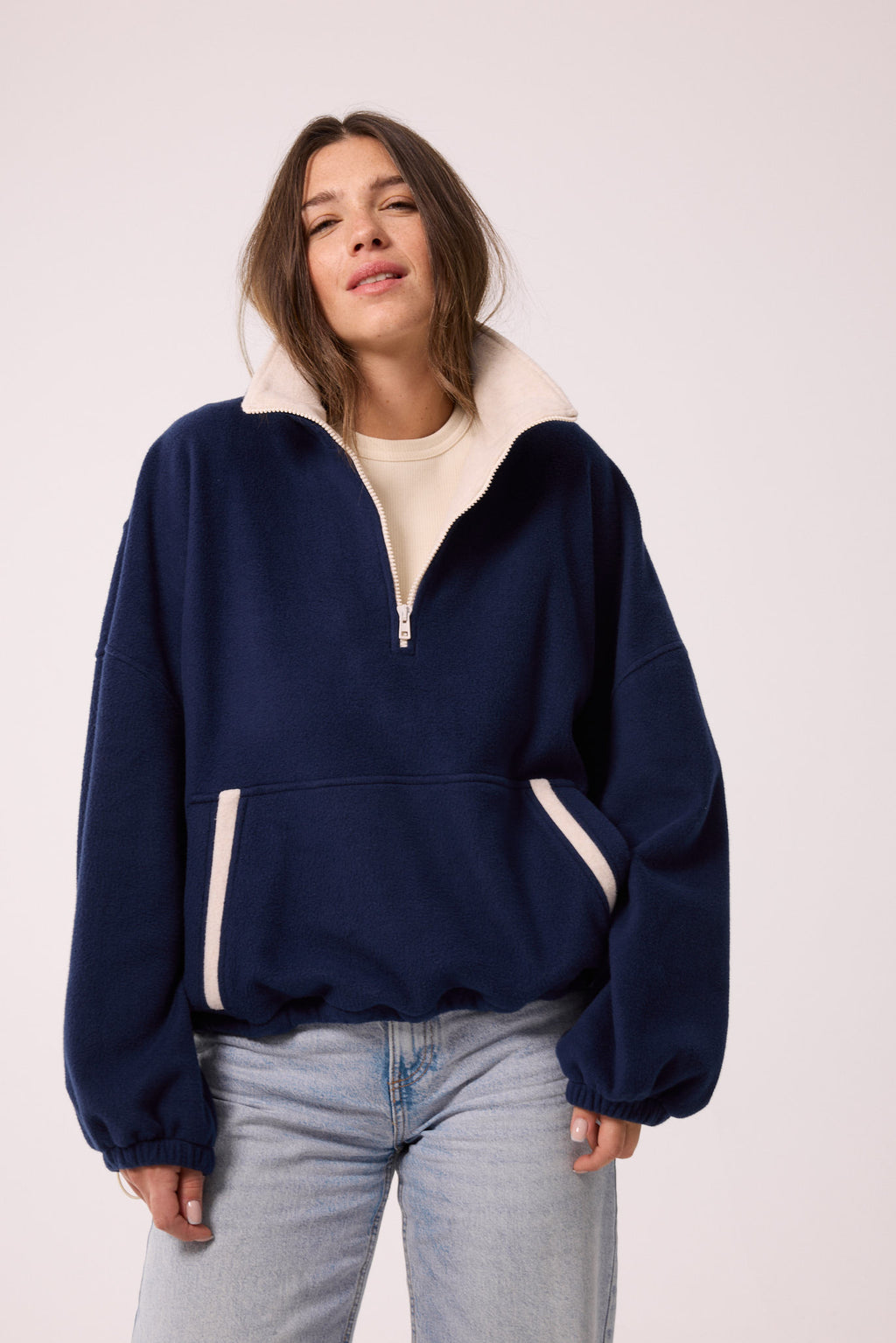 SWEATSHIRT AUS 100% BAUMWOLLE – NAVY