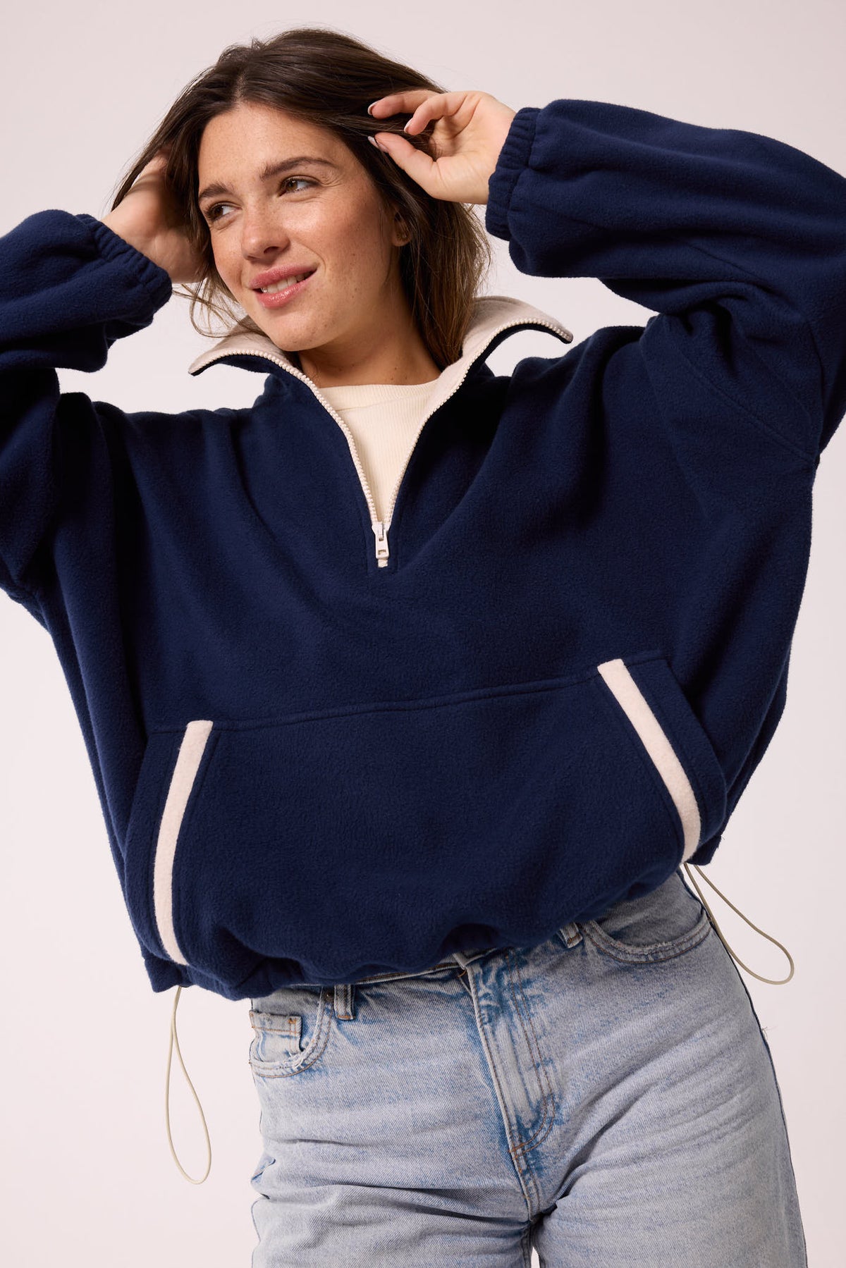 SWEATSHIRT AUS 100% BAUMWOLLE – NAVY