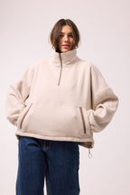SWEATSHIRT AUS 100% BAUMWOLLE – BEIGE MELANGE