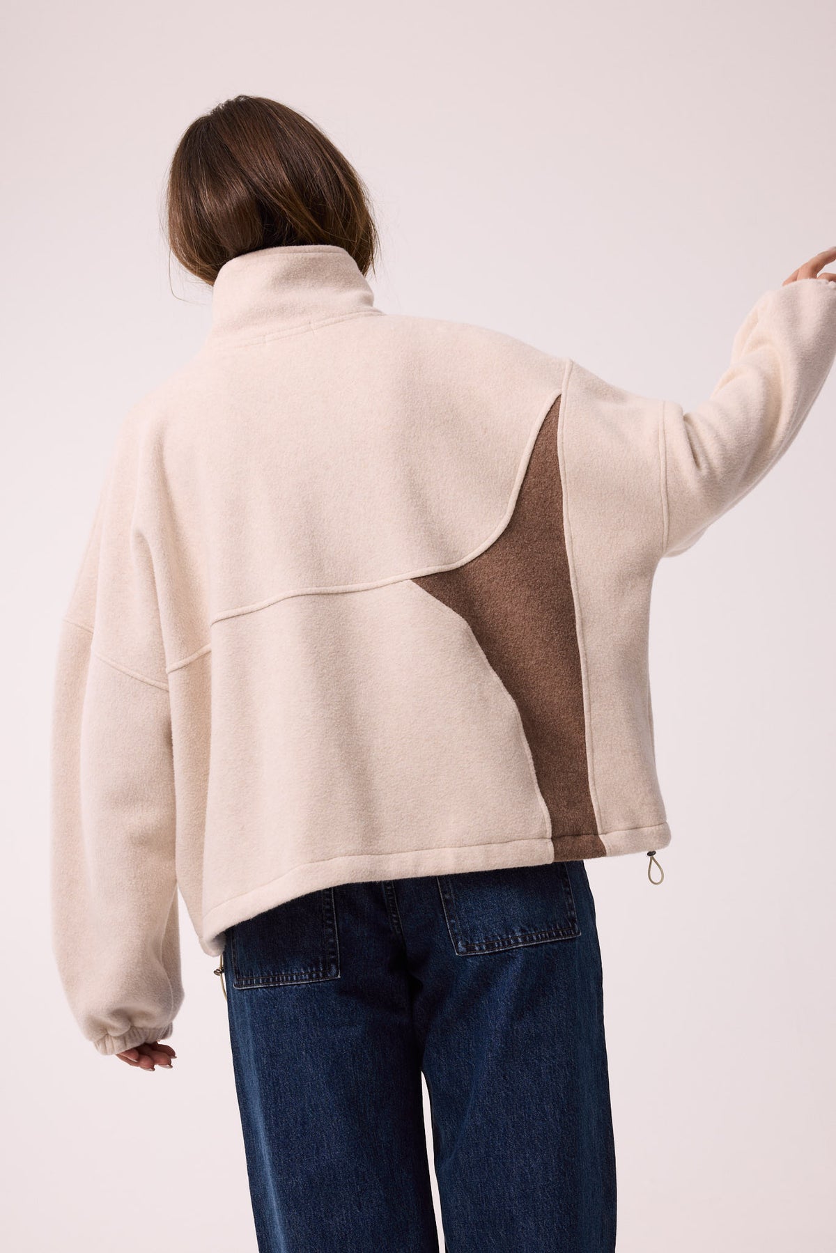 SWEATSHIRT AUS 100% BAUMWOLLE – BEIGE MELANGE