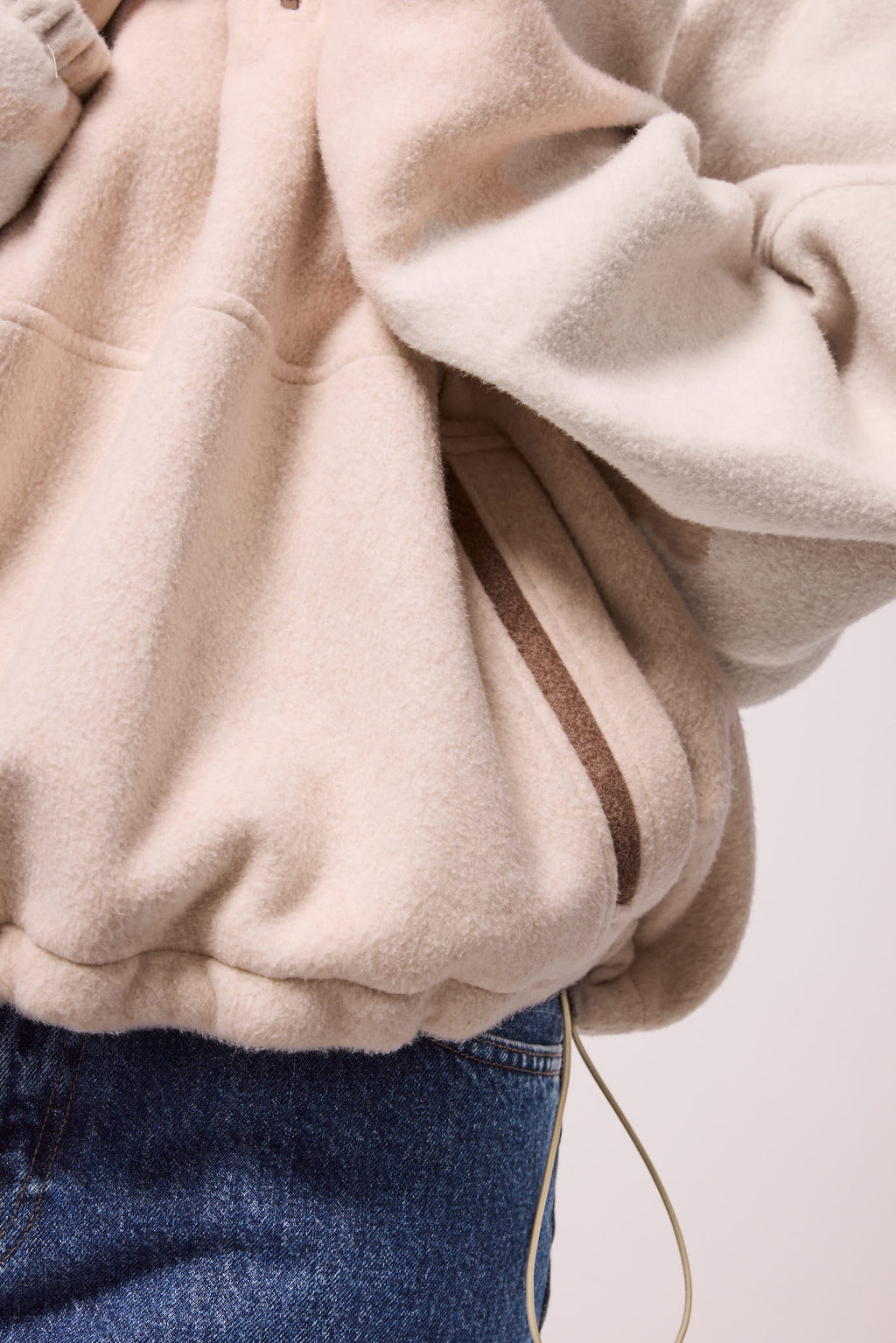 SWEATSHIRT AUS 100% BAUMWOLLE – BEIGE MELANGE