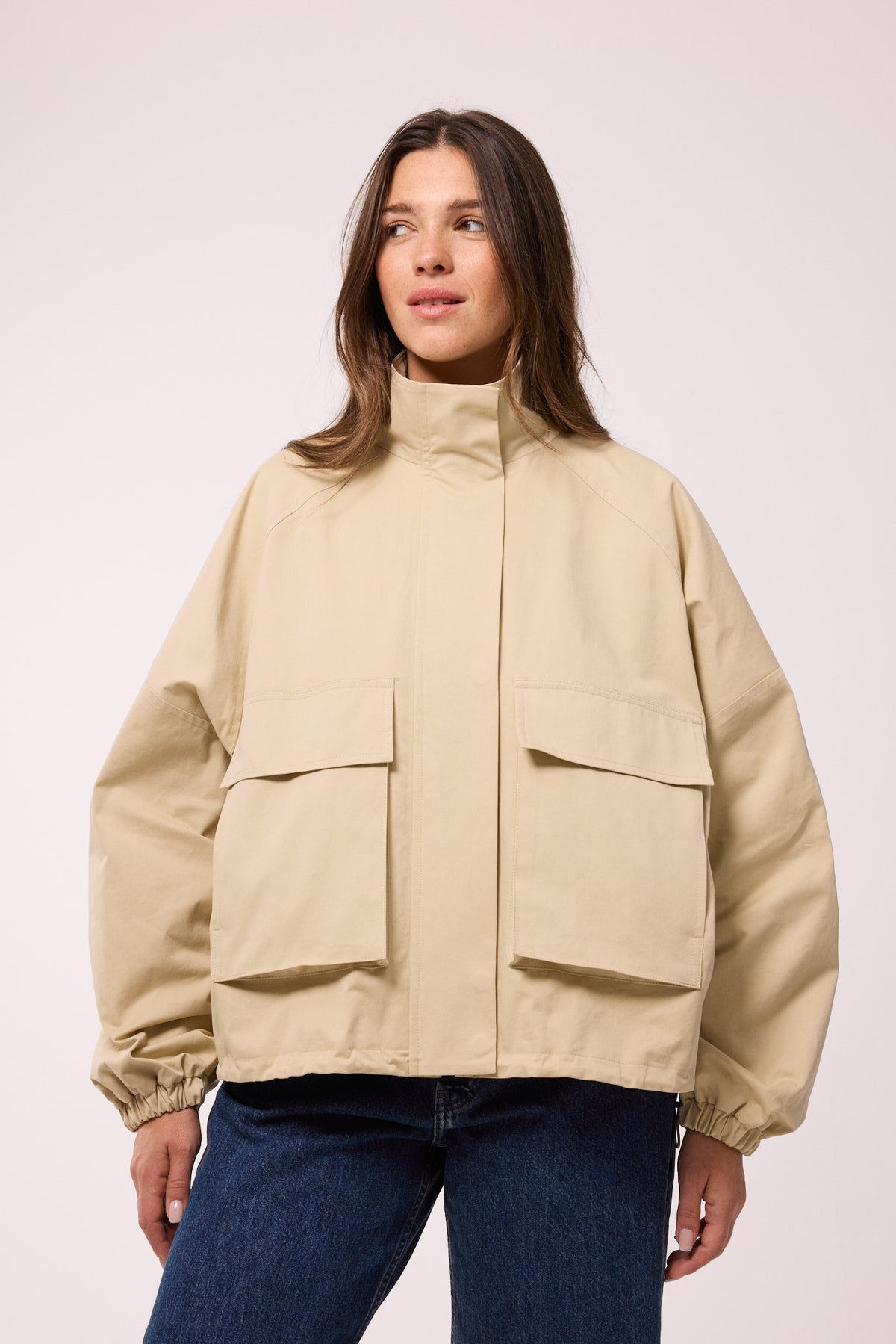 BAUMWOLLJACKE – TRENCH BEIGE
