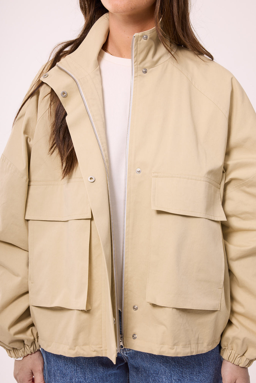 BAUMWOLLJACKE – TRENCH BEIGE
