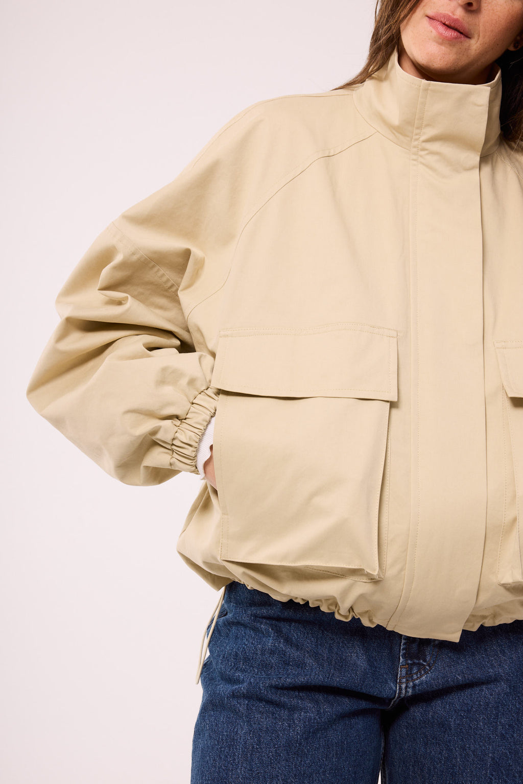 BAUMWOLLJACKE – TRENCH BEIGE