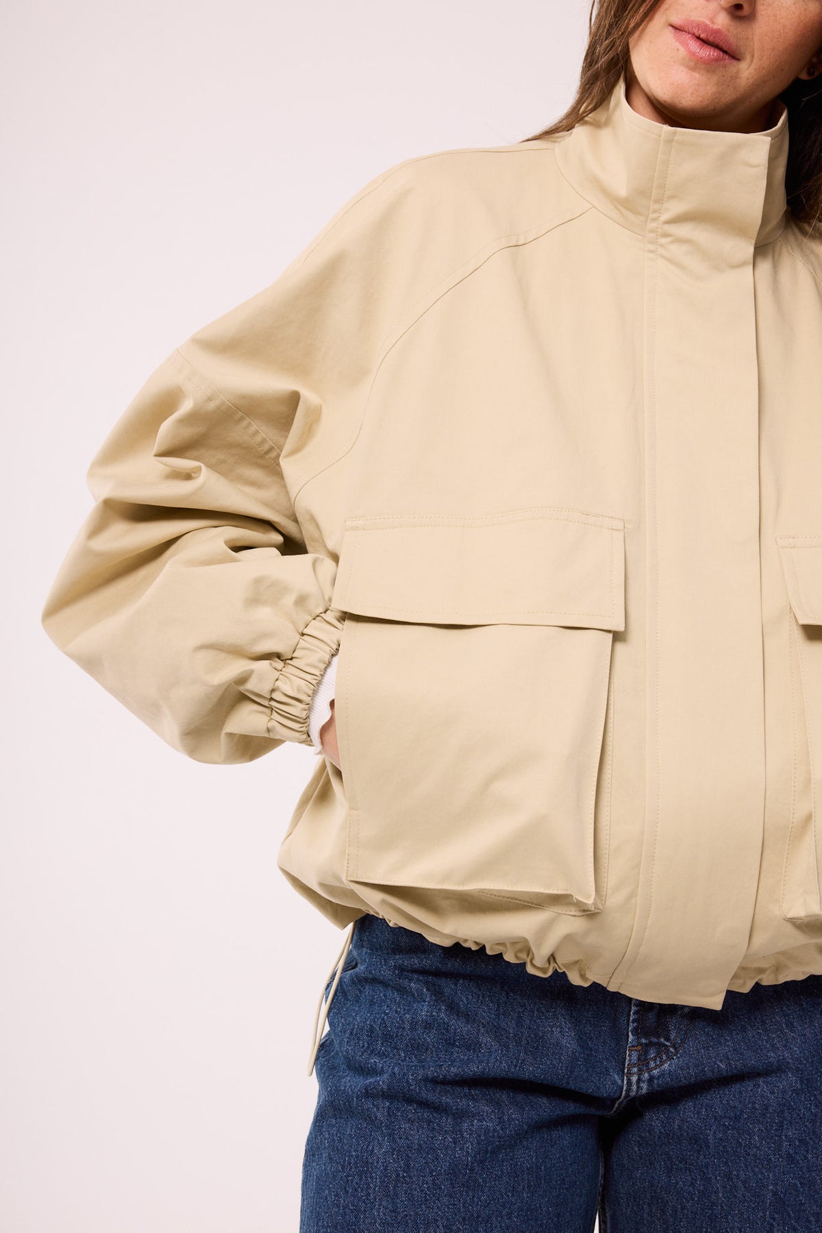 BAUMWOLLJACKE – TRENCH BEIGE