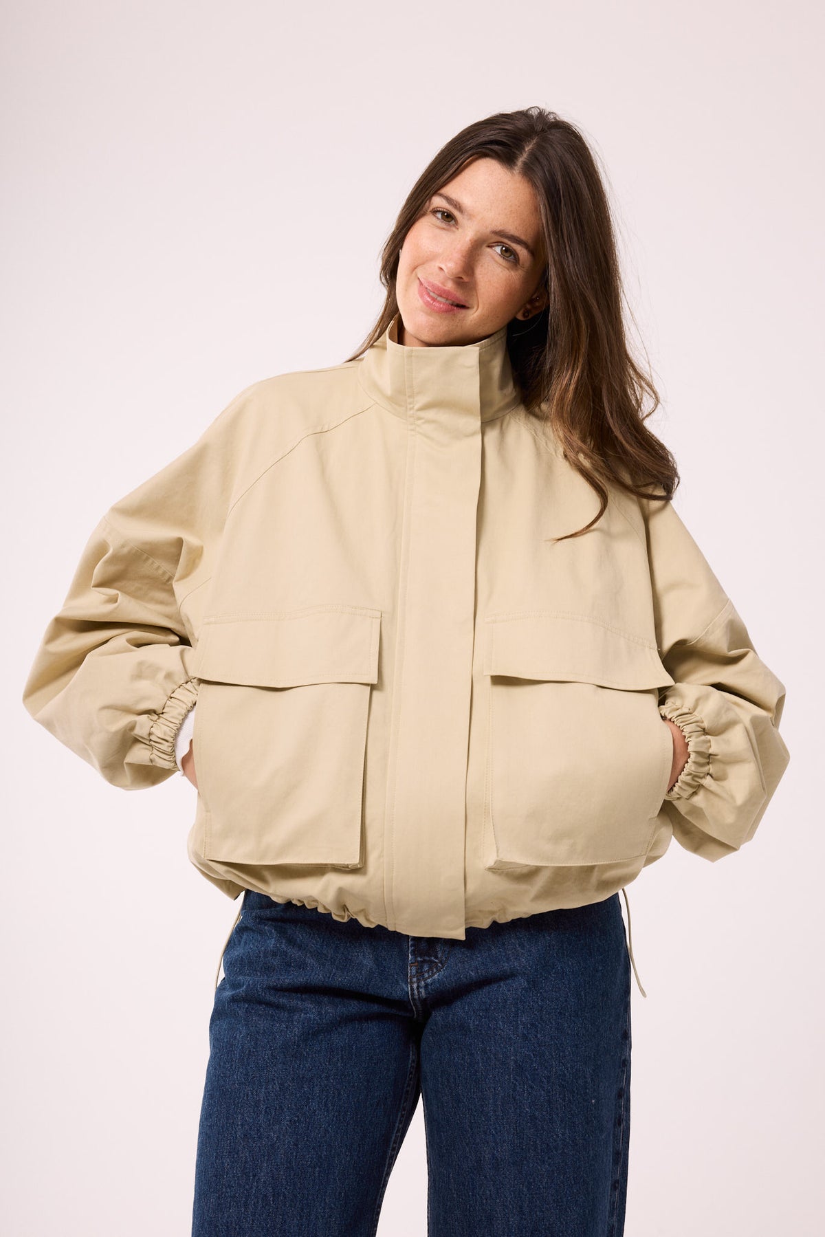 BAUMWOLLJACKE – TRENCH BEIGE