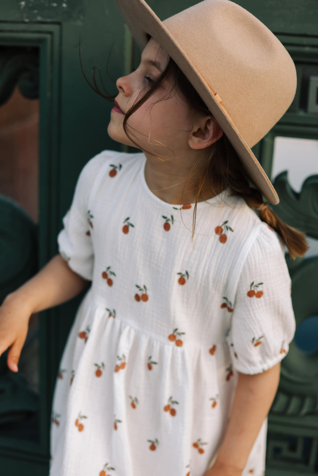 KLEID ORANGES WHITE