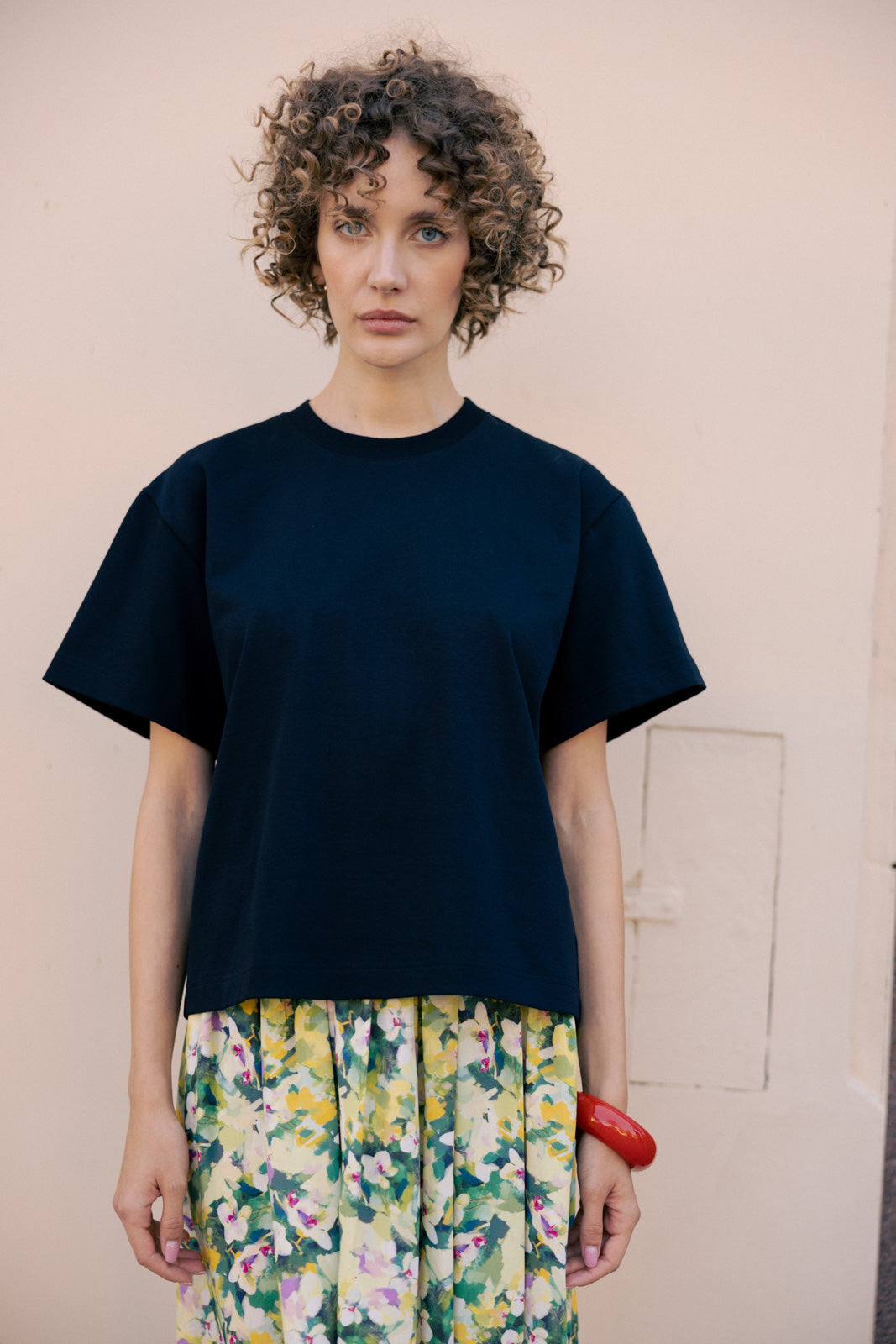 T-SHIRT MERLE SCHWARZ