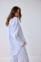 MAVI BLUSE HELLBLAU GESTREIFT