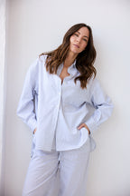 MAVI BLUSE HELLBLAU GESTREIFT