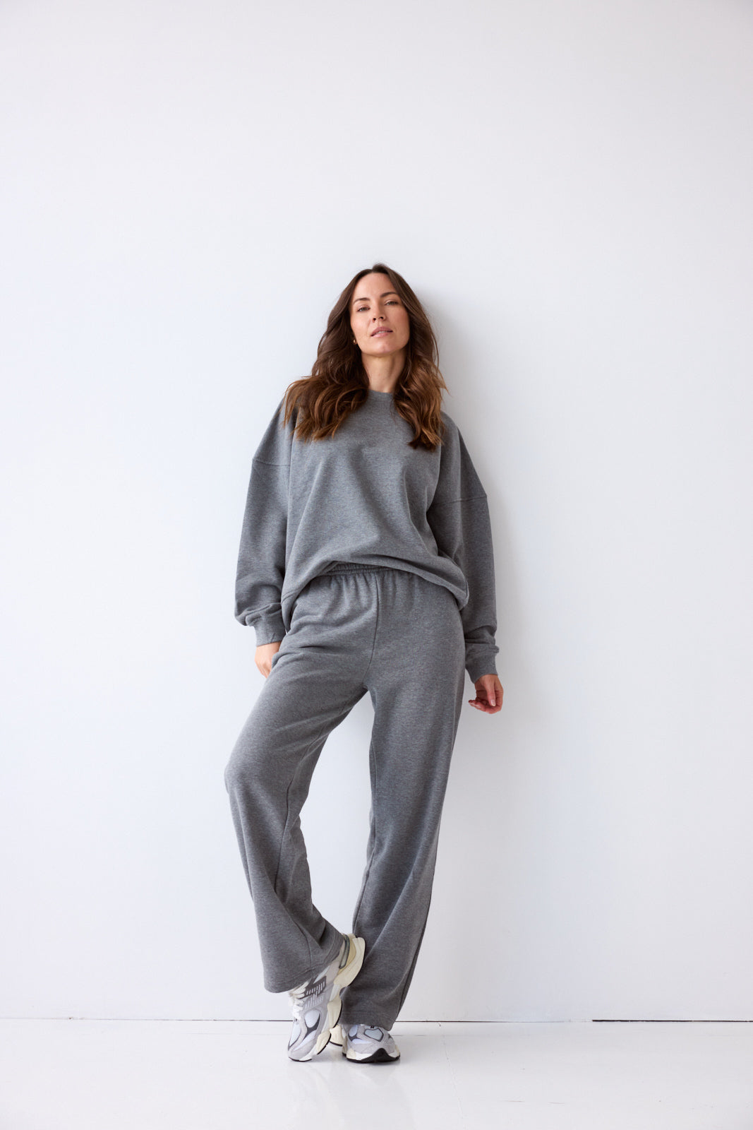 Sweatshirt-Hosen-Set Tala – Melange Grey