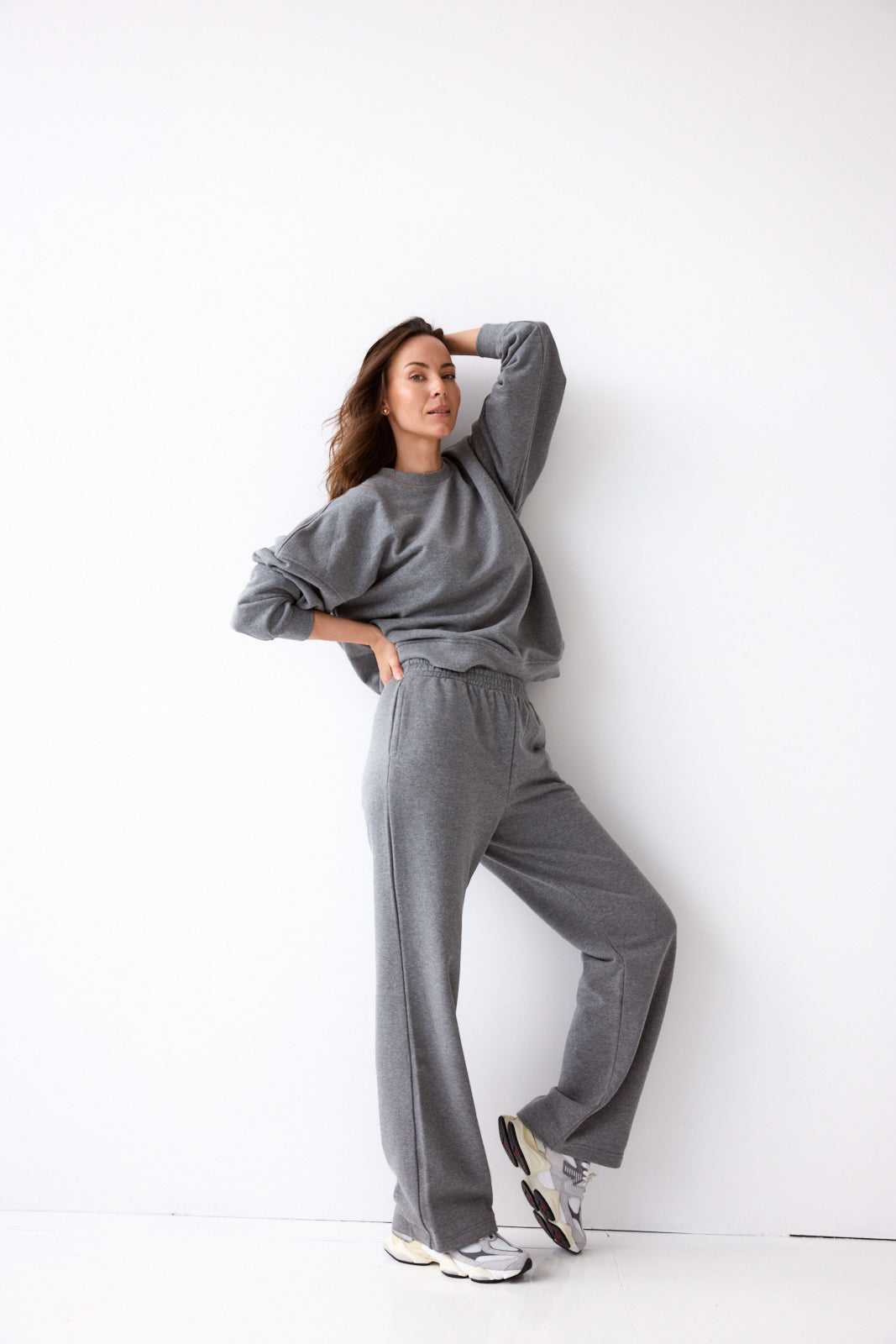 Sweatshirt-Hosen-Set Tala – Melange Grey