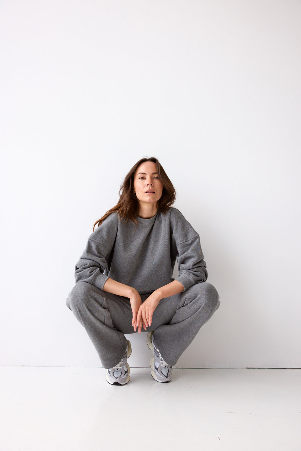 Sweatshirt-Hosen-Set Tala – Melange Grey