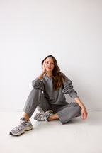 Sweatshirt-Hosen-Set Tala – Melange Grey