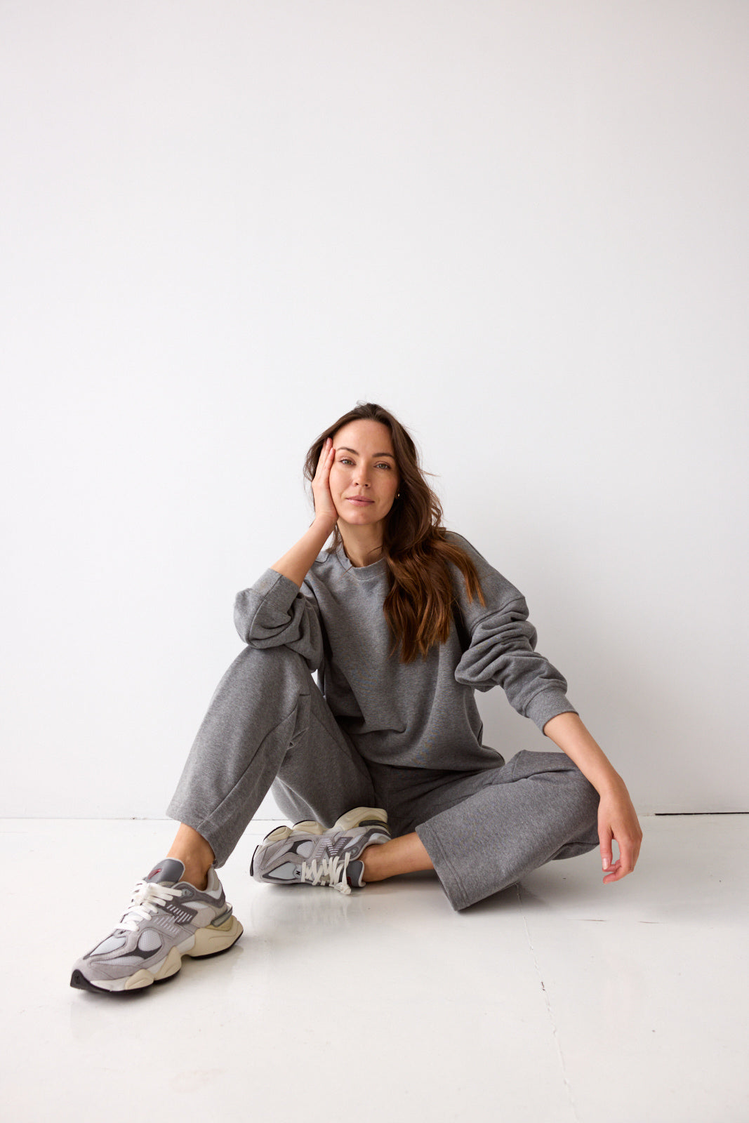 Sweatshirt-Hosen-Set Tala – Melange Grey