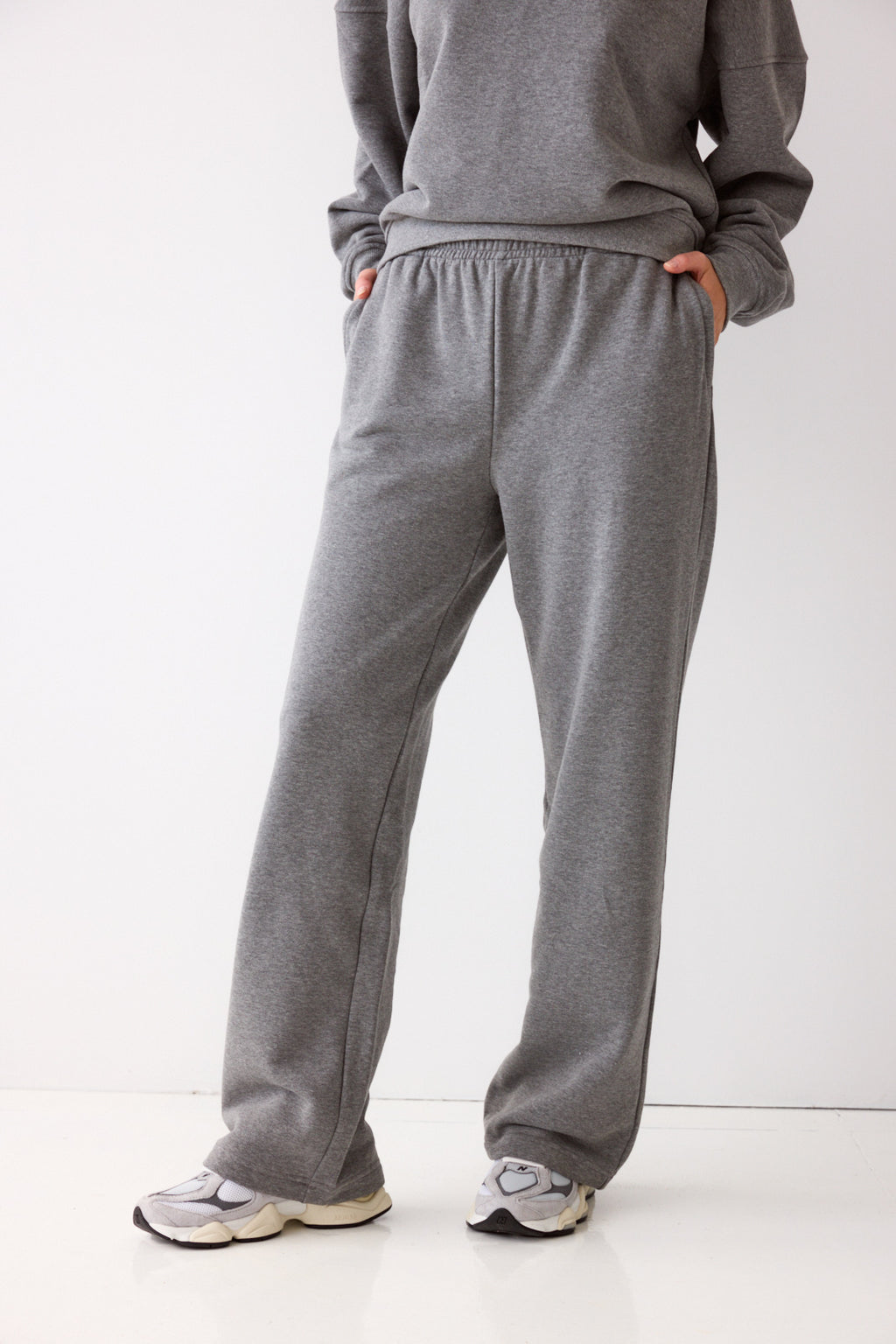 Sweatshirt-Hosen-Set Tala – Melange Grey