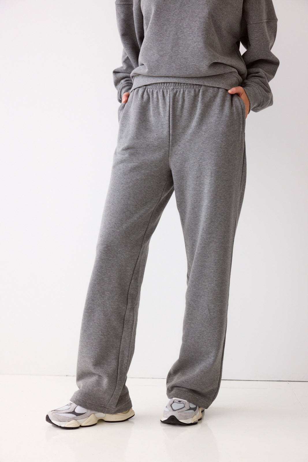 Sweatshirt-Hosen-Set Tala – Melange Grey