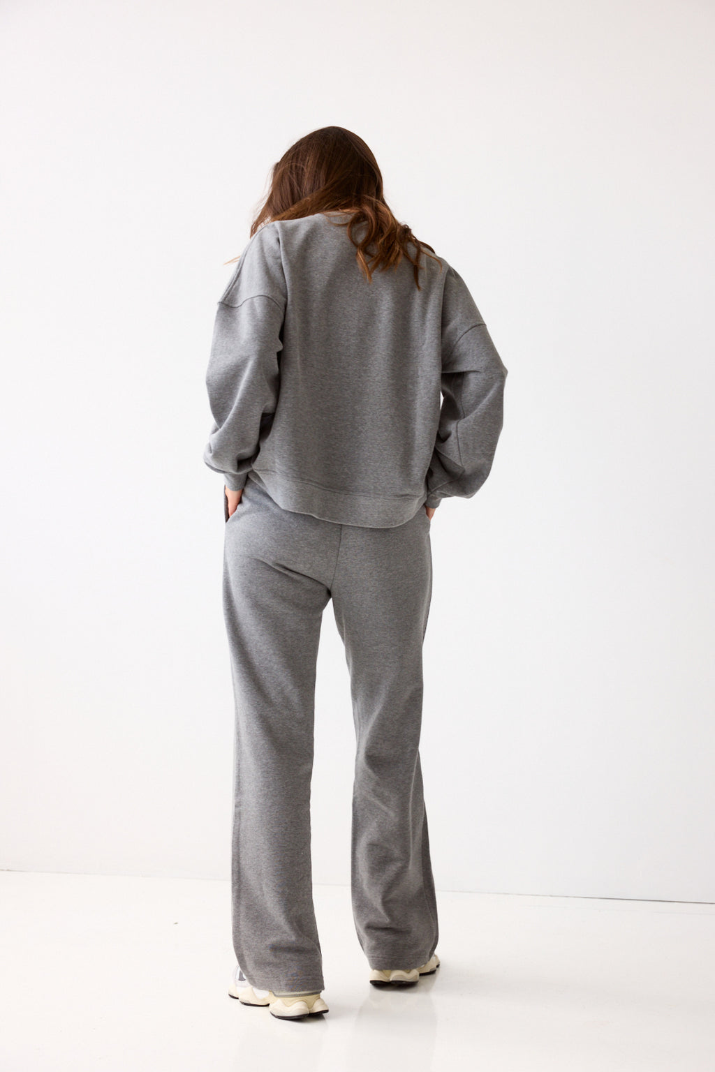 Sweatshirt-Hosen-Set Tala – Melange Grey