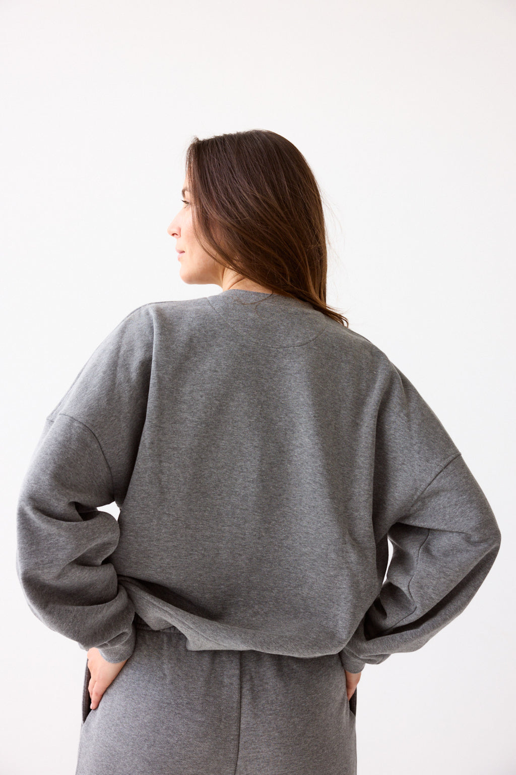 Sweatshirt-Hosen-Set Tala – Melange Grey
