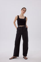 HOSE AUS LYOCELL-MIX SCHWARZ