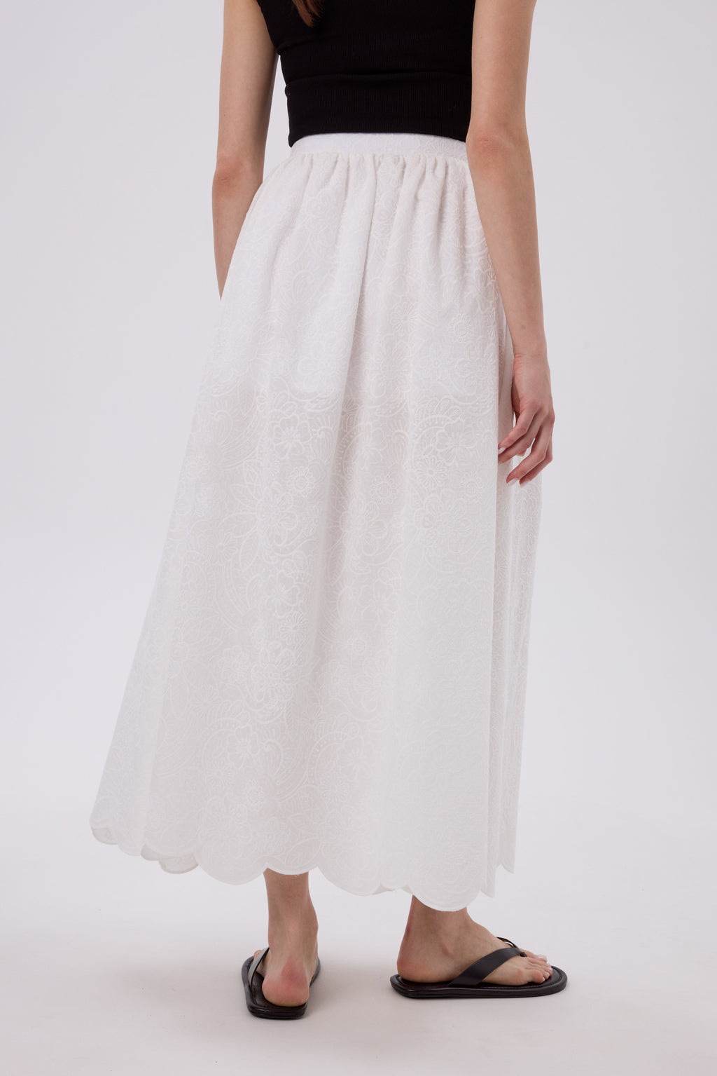 FLORENZ MAXIROCK AUS BESTICKTER BAUMWOLLE