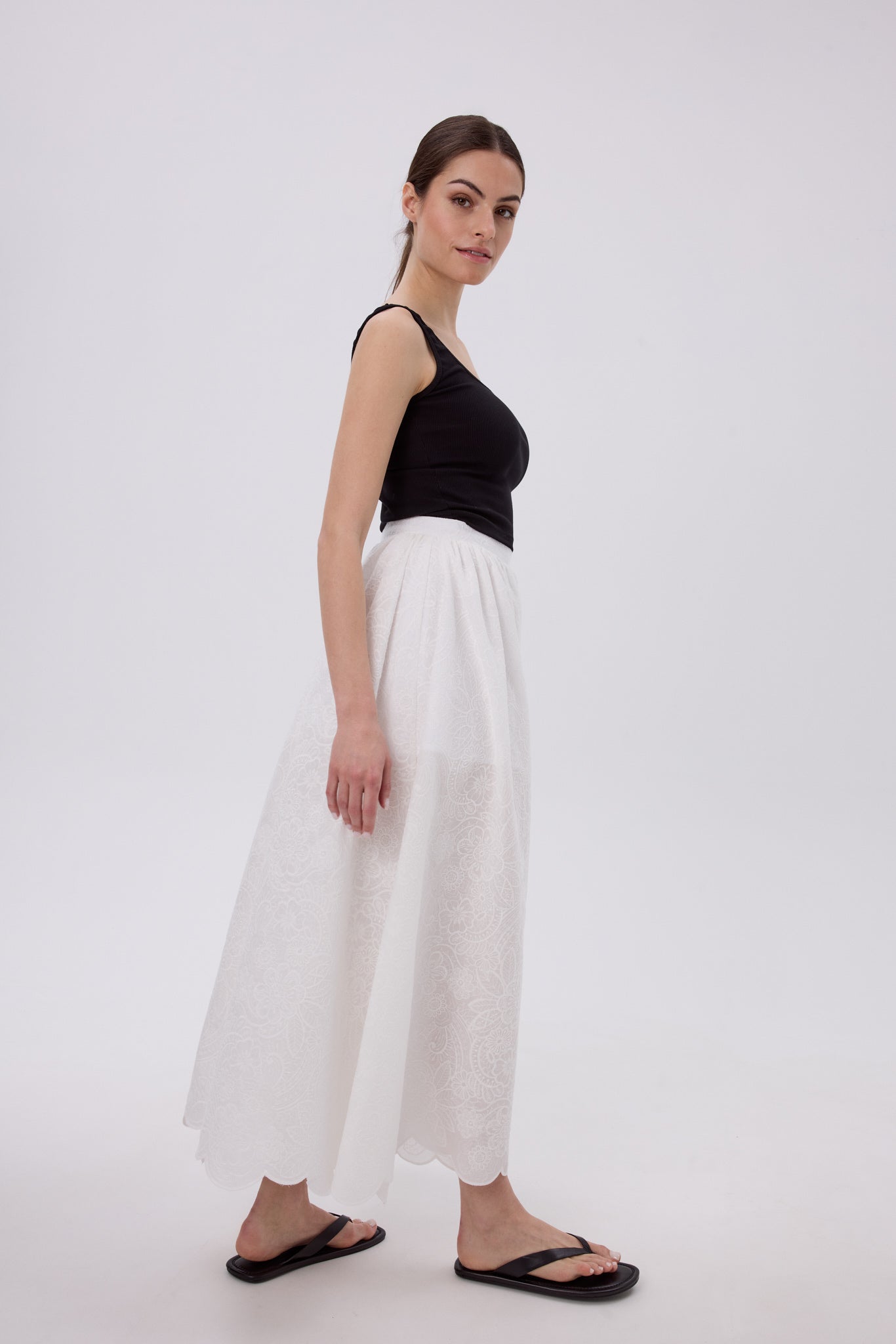 FLORENZ MAXIROCK AUS BESTICKTER BAUMWOLLE