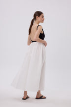 ATRANI KLEID SCHWARZ / OFF WHITE