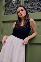 GERIPPTES TANKTOP SCHWARZ