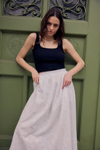 FLORENZ MAXIROCK AUS BESTICKTER BAUMWOLLE