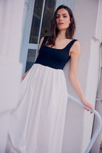 ATRANI KLEID SCHWARZ / OFF WHITE