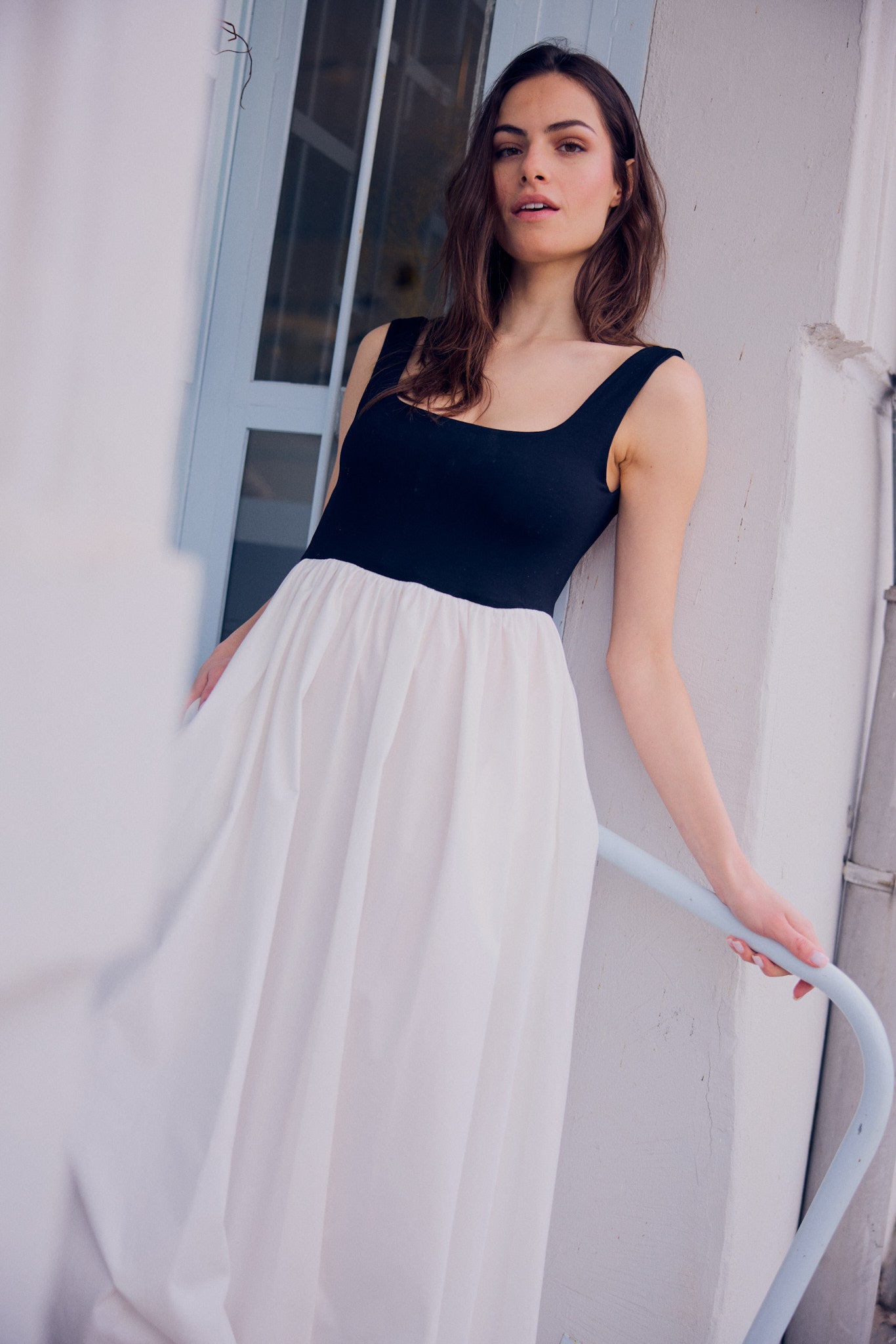 ATRANI KLEID SCHWARZ / OFF WHITE