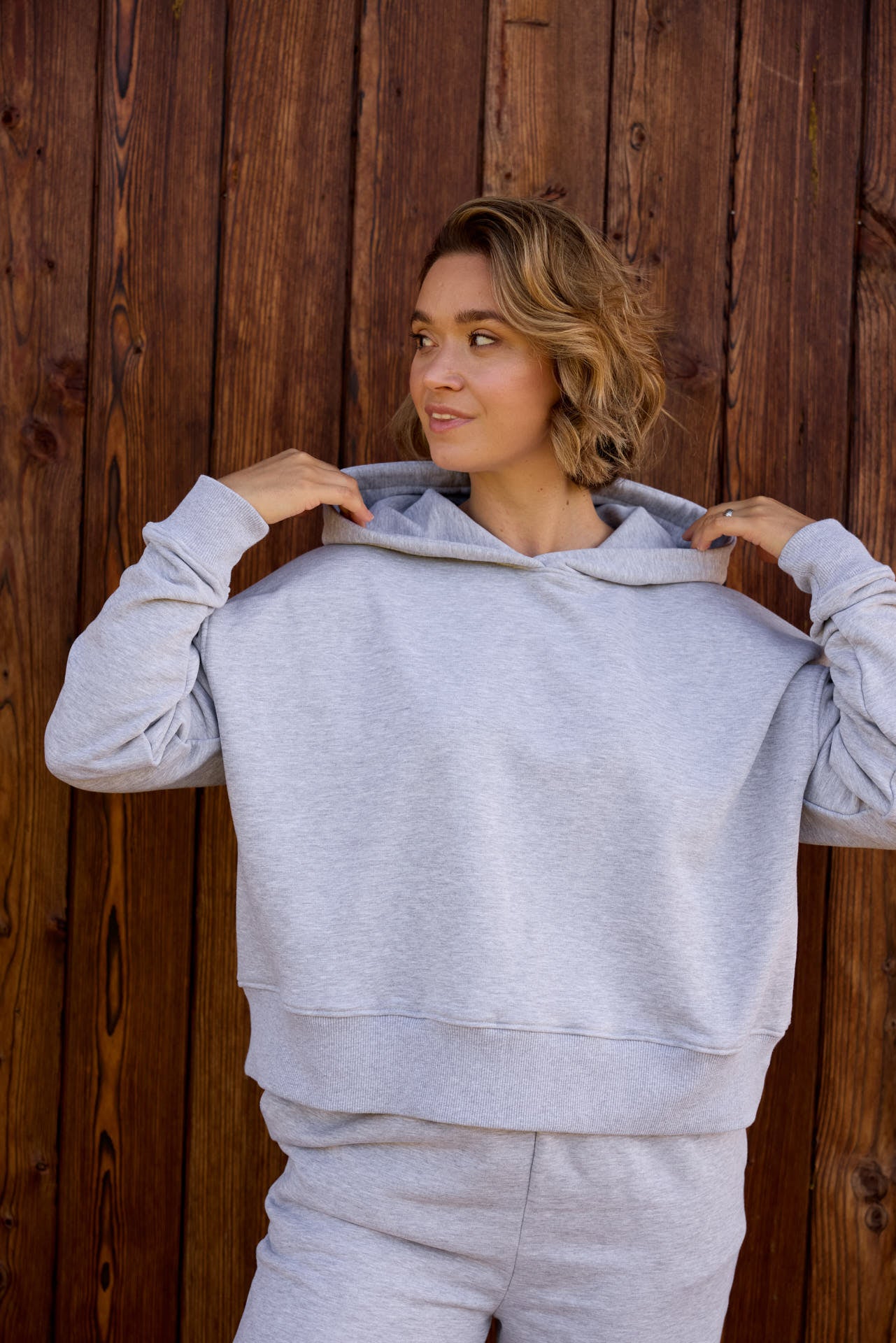 HOODIE IRIS MELANGE GREY